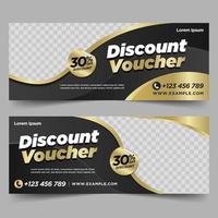 Food gift voucher, discount design template vector