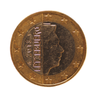 1 euro coin, European Union, Luxembourg transparent PNG