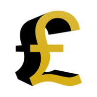 gold gbp sign transparent PNG