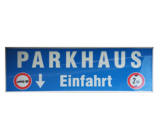 German sign transparent PNG. Parking entrance png