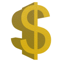 gold usd sign transparent PNG