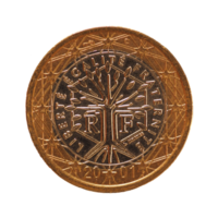 1 euromynt, europeisk union, frankrike transparent png