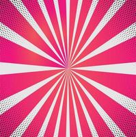 Comic background with sunburst vector bright dynamic cartoon illustration in retro pop art style isolated on red gradient background.