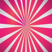 Comic background with sunburst vector bright dynamic cartoon illustration in retro pop art style isolated on red gradient background.