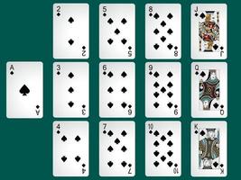 vector cartas de póquer espadas sombras cubierta para diseño gráfico cartas deportivas juego de cartas juegos de azar