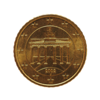 50 cents coin, European Union, Germany transparent PNG