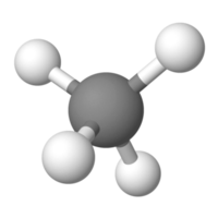 molécula de metano png transparente