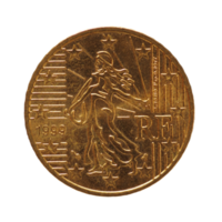 50 cents coin, European Union, France transparent PNG