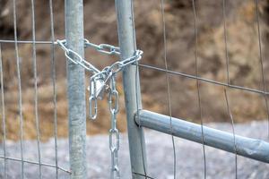 chain link fence with barbed wire photo