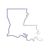 Louisiana map on white background vector