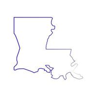 Louisiana map on white background vector