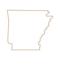 Arkansas map on white background vector