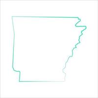 Arkansas map on white background vector