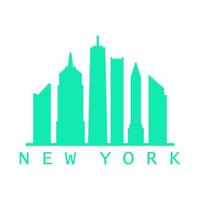 New york skyline on white background vector