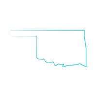 mapa de oklahoma ilustrado vector