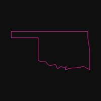 Oklahoma map illustrated vector