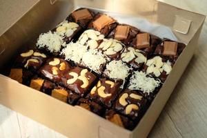 Homemade Fudgy Brownies Contemporary Food photo