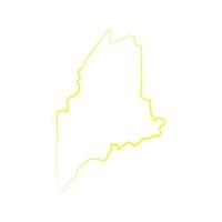 Maine map on white background vector