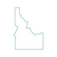 Idaho map on white background vector