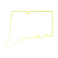 Connecticut map on white background vector