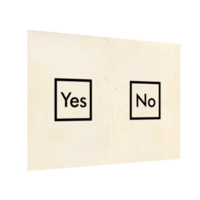 Ballot paper with Yes and No transparent PNG