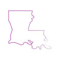 Louisiana map on white background vector