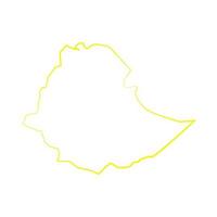 Ethiopia map on white background vector