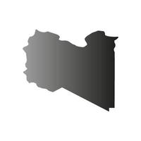 Libya map on white background vector