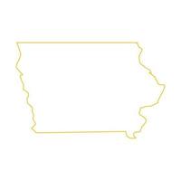 Iowa map on white background vector