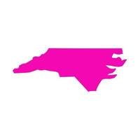 North Carolina map illustrated vector