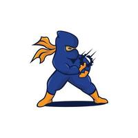 logo vector blue ninja