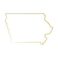 Iowa map on white background vector