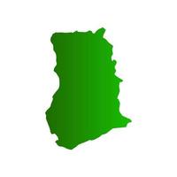 Ghana map on white background vector