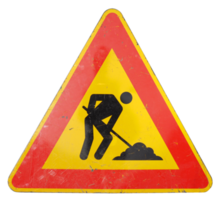 road works sign transparent PNG