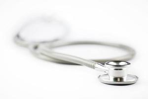 Stethoscope on white background photo