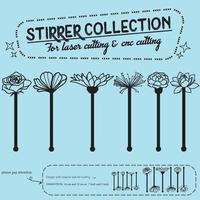 stirrer collection for laser cutting vector