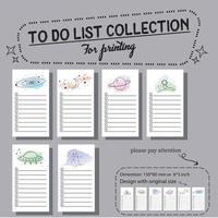 to do list collection for printing vector