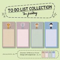 to do list collection for printing vector
