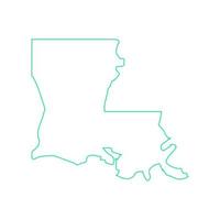 Louisiana map on white background vector