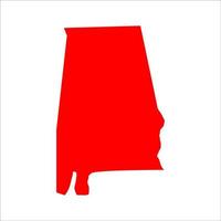 Alabama map on white background vector