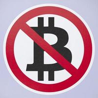 No Bitcoin Sign photo