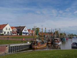 the harbor of Greetsiel in germany photo