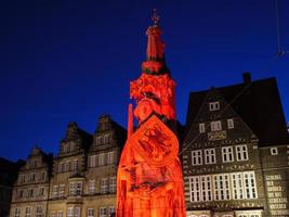 the city of Bremen at night photo