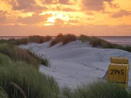 summer evening at the beach of Juist photo