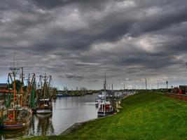 the harbor of Greetsiel in germany photo