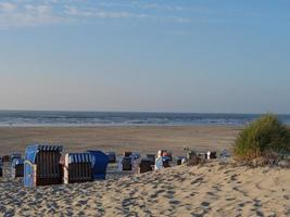 Sundown at the beach of Juist island photo