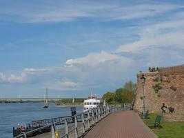 the city of Rees at the rhine river photo