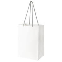 White paper bag mockup cutout, Png file