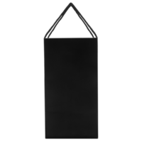 Black paper bag mockup cutout, Png file