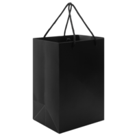 découpe de maquette de sac en papier noir, fichier png